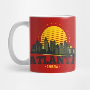 Retro Atlanta, Georgia Skyline Mug